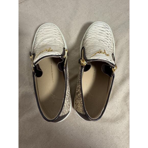 Giuseppe Zanotti Shoes Mens Size 9 EU39 Beige Snake Leather Slip-On Made Italy main image 10